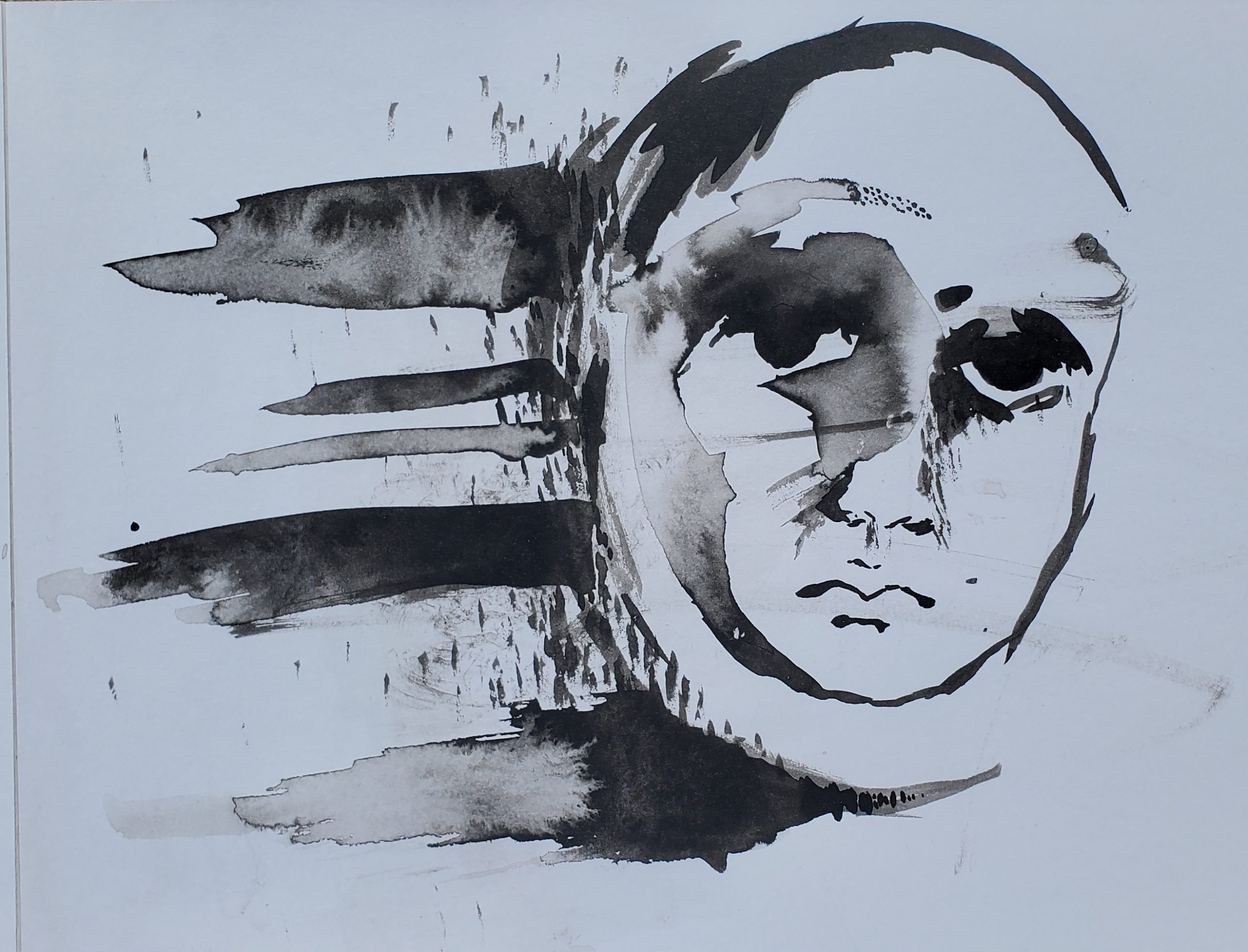 Dessin à l'encre par Pauline Valat